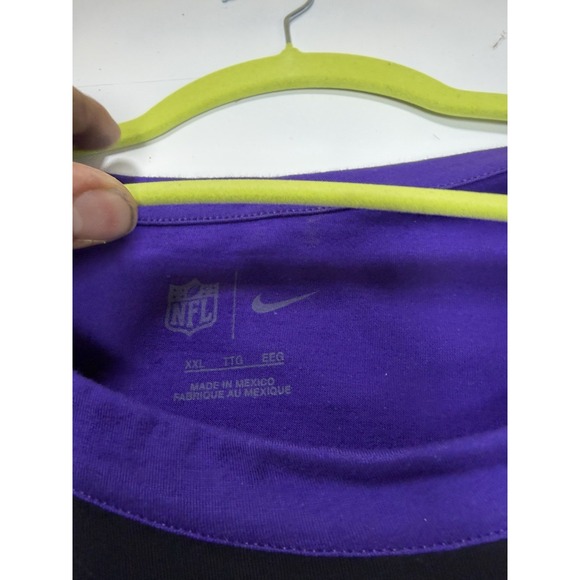 Nike Minnesota Vikings T-Shirt Short Sleeve Black/Purple Women XXL Two Tone - Picture 6 of 11